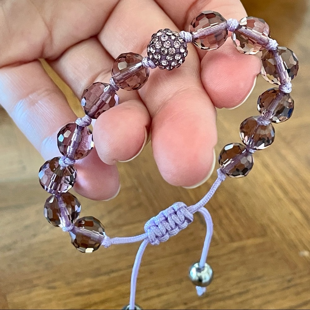 Purple Crystal Bead Bracelet